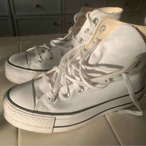 White platform converse